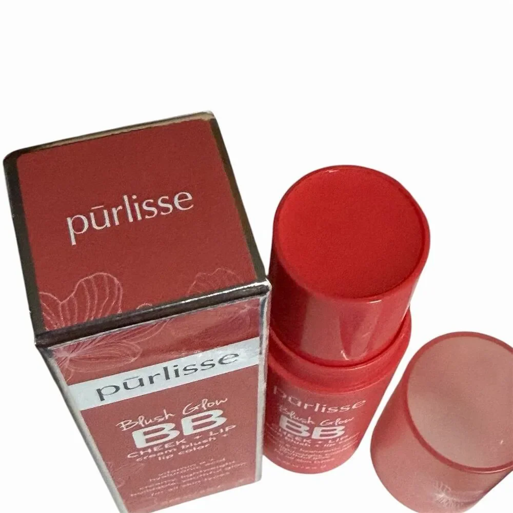 pürlisse Blush Glow BB Cheek & Lip Color Summer Coral 2-in-1 Cream